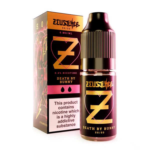 Available At Dispergo Vaping UK, Zeus Juice Death By Bunny 6mg 50/50 10ml