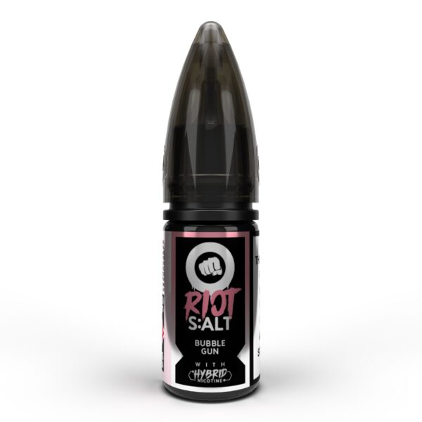 Riot salt bubble gun with hybrid nicotine 10ml, available at dispergo vaping uk