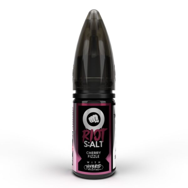 Riot salt cherry fizzle with hybrid nicotine 10ml, available at dispergo vaping uk