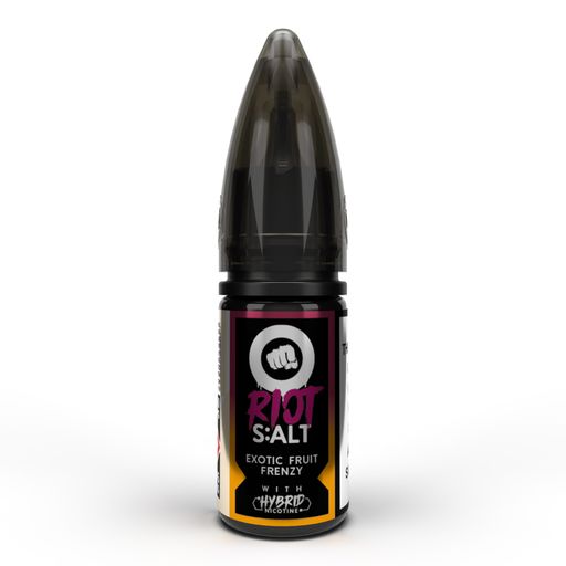 Riot salt exotic fruit frenzy with hybrid nicotine 10ml, available at dispergo vaping uk