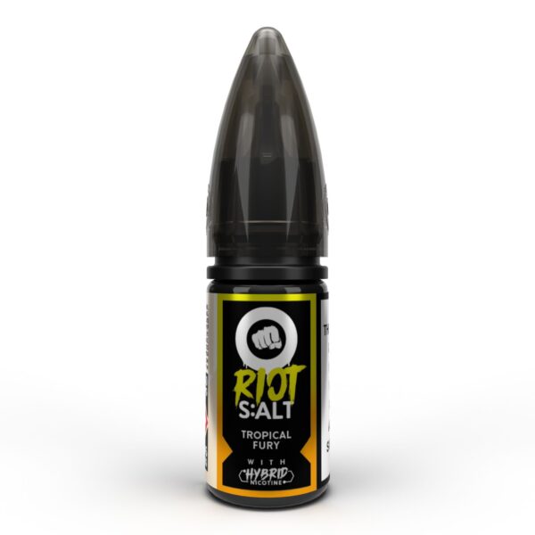 Riot salt tropical fury with hybrid nicotine 10ml, available at dispergo vaping uk
