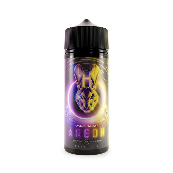 Cyber rabbit argon, lemon citrus blackcurrant 0mg 100ml shortfill e-liquid available at dispergo vaping uk