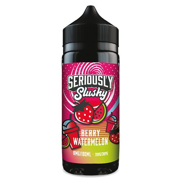 Seriously slushy 100ml e-liquid available at dispergo vaping uk, in berry watermelon
