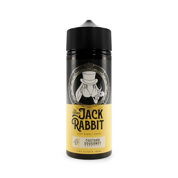 The original jack rabbit, custard doughnut fine e-liquid 100ml shortfill available at dispergo vaping uk