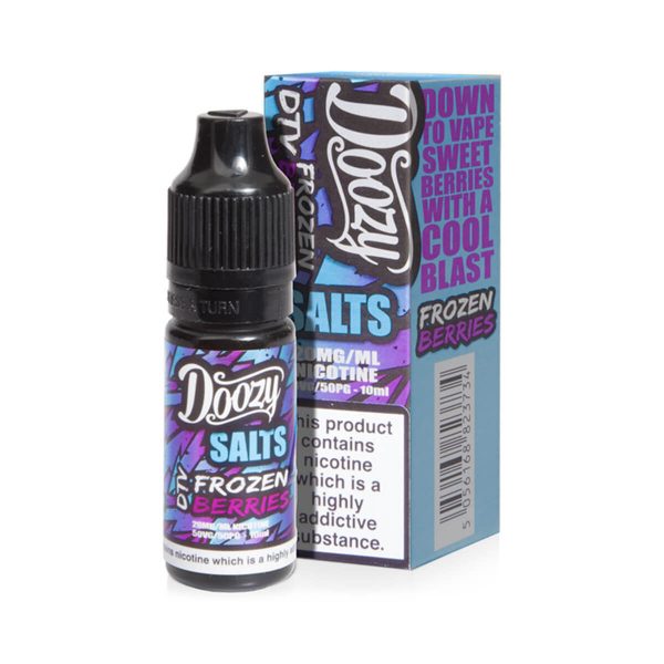 Doozy salts 10ml 20mg frozen berries, sweet berries with a cool blast available at dispergo vaping uk