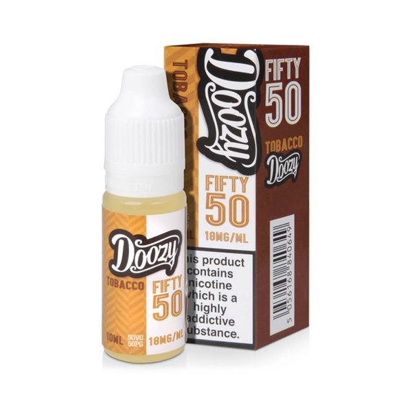 Doozy fifty 50 10ml tobacco e-liquid available at dispergo vaping uk