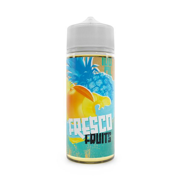Fresco fruits mango, peach & pineapple 100ml shortfill e-liquid Available at dispergo vaping uk