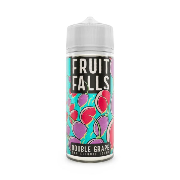 Fruit falls double grape 100ml shortfill e-liquid available at dispergo vaping uk