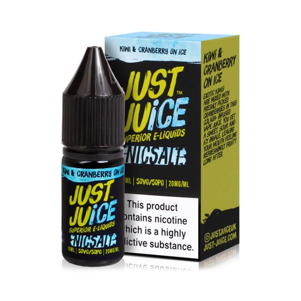 Just juice superior e-liquids kiwi & cranberry on ice nic salt 10ml Available at dispergo vaping uk
