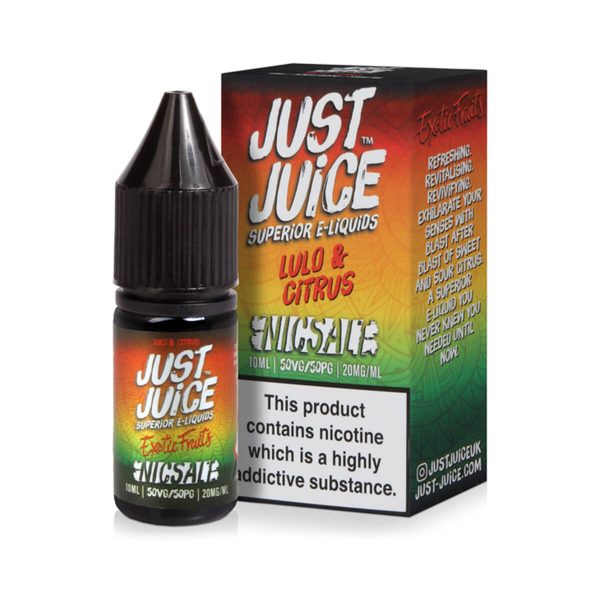Just juice superior e-liquids exotic fruits lulo & citrus nic salt 10ml Available at dispergo vaping uk