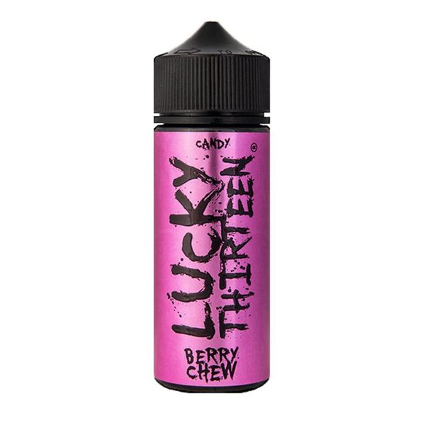 Lucky thirteen candy berry chew 100ml shortfill e-liquid Available at dispergo vaping uk
