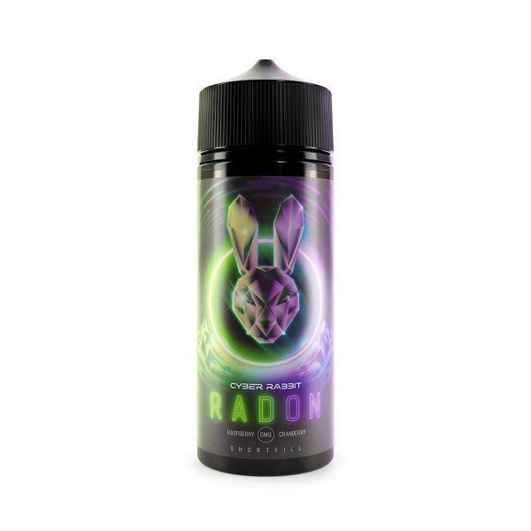 Available at dispergo vaping uk, cyber rabbit radon raspberry cranberry 0mg 100ml shortfill