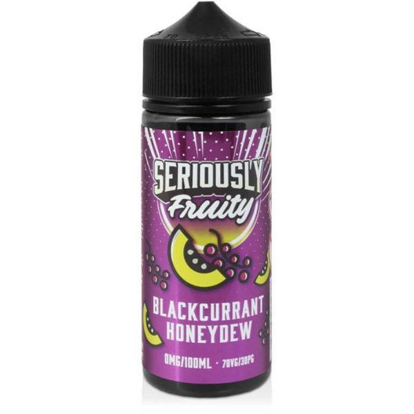 Available at dispergo vaping uk, seriously fruity blackcurrant honeydew 0mg 100ml 70/30 shortfill e-liquid