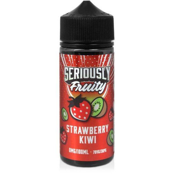Available at dispergo vaping uk, seriously fruity strawberry kiwi 0mg 100ml 70/30 shortfill e-liquid