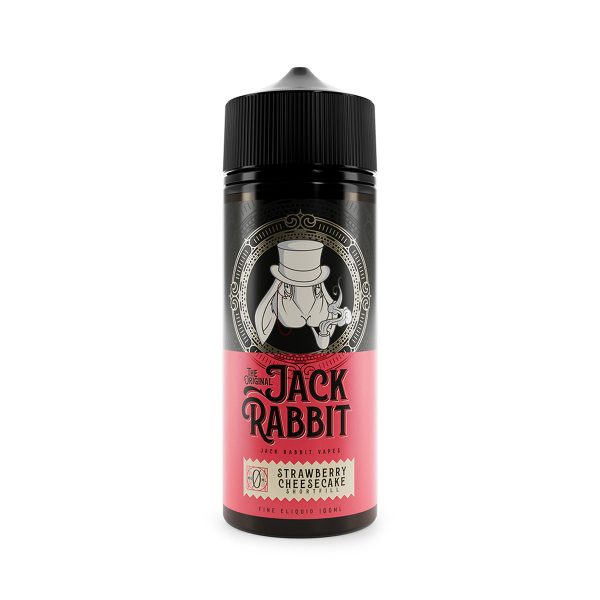 Available at dispergo vaping uk, The original jack rabbit strawberry cheesecake, 100ml shortfill fine e-liquid