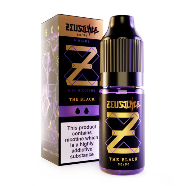 Available At Dispergo Vaping UK, Zeus Juice The Black 6mg 50/50 10ml