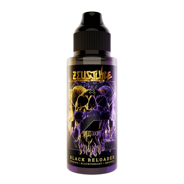 Zeus juice black reloaded berries blackcurrant menthol 100ml e-liquid, Available at dispergo vaping uk