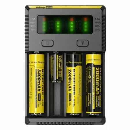 nitecore-i4-battery-charger-4-bay-uk Available at dispergo vaping uk, Nitecore intellicharger i2 vape 4 bay battery charger