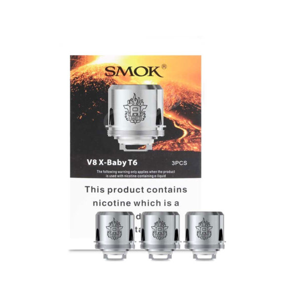 Available at dispergo vaping uk, Smok v8 x-baby t6 vape coils