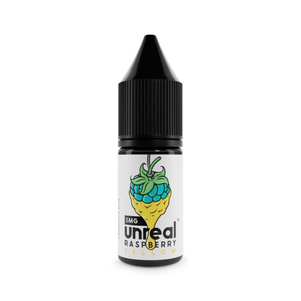 Unreal raspberry yellow 5mg 10ml available at dispergo vaping uk