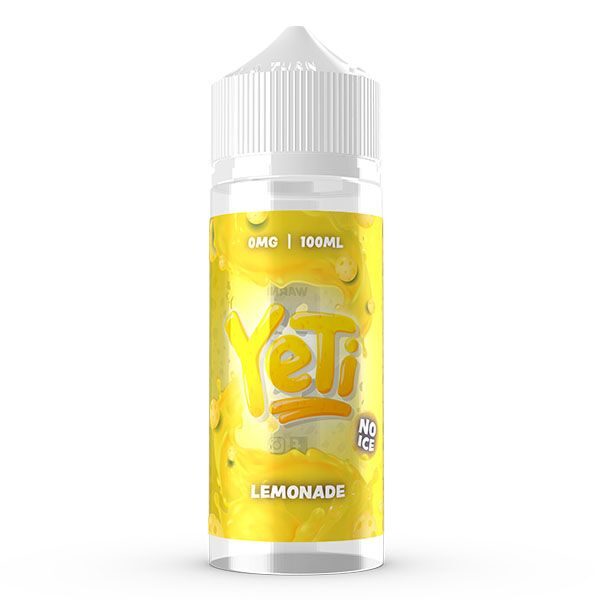 100ml bottle of lemonade flavoured e-liquid by yeti available at dispergo vaping uk