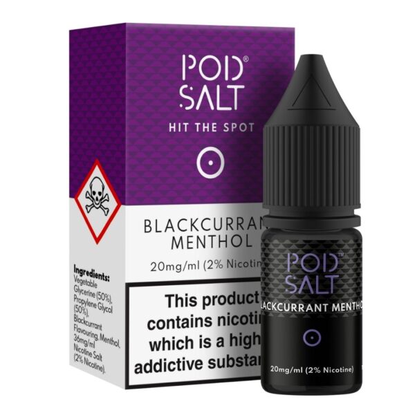 Blackcurrant menthol 20mg pod salt available at dispergo vaping uk