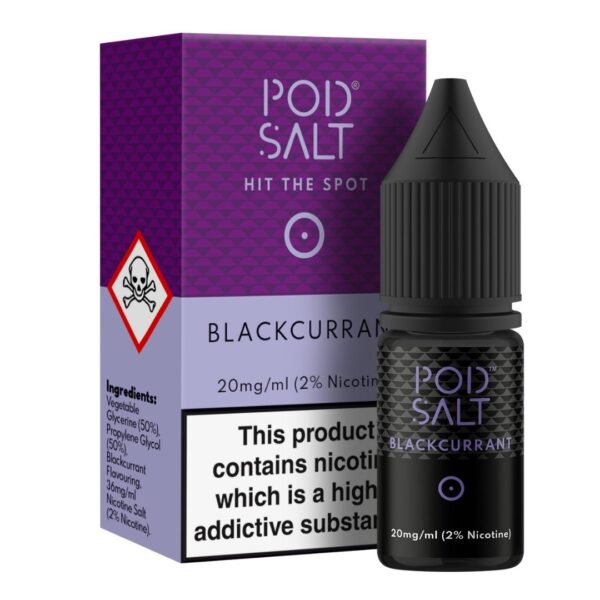 Blackcurrant 20mg pod salt available at dispergo vaping uk