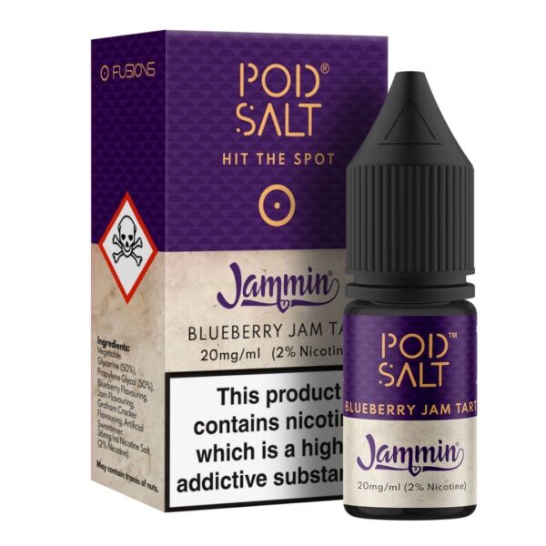 Jammin blueberry jam tart 20mg pod salt available at dispergo vaping uk