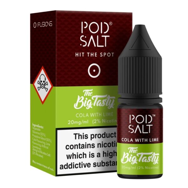 The big tasty cola with lime 20mg pod salt available at dispergo vaping uk