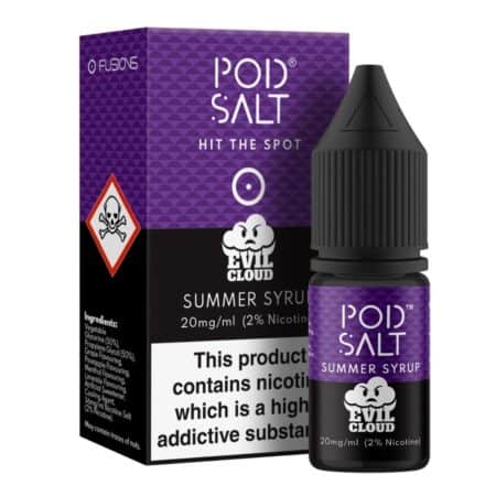 pod-salt-summer-syrup-nic-salt-20mg-uk Evil cloud summer syrup 20mg pod salt available at dispergo vaping uk