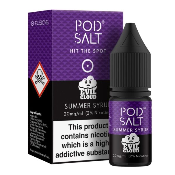 Evil cloud summer syrup 20mg pod salt available at dispergo vaping uk