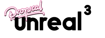 unreal-3-Tropical fluid logo