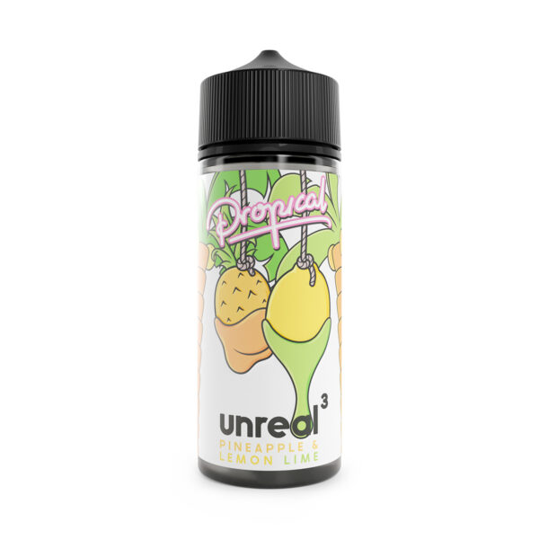 Available at dispergo vaping uk, Propical unreal 3 pineapple & lemon lime, This range is a available in 100ml shortfills (70/30) and 10ml nic salts 50/50 so can be used in all devices.