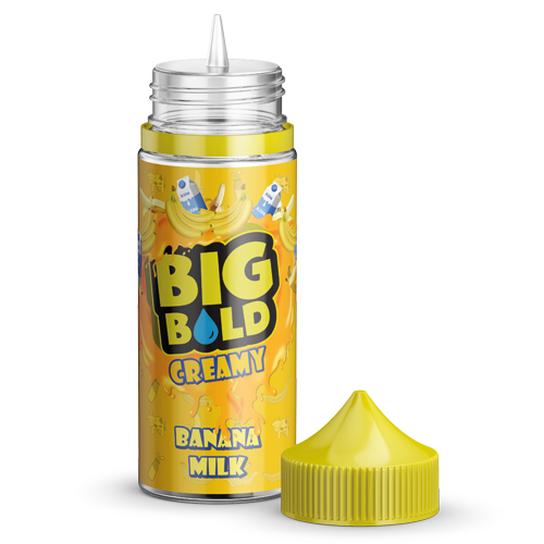 Big bold creamy, banana milk 100ml shortfill e-liquid available at dispergo vaping uk