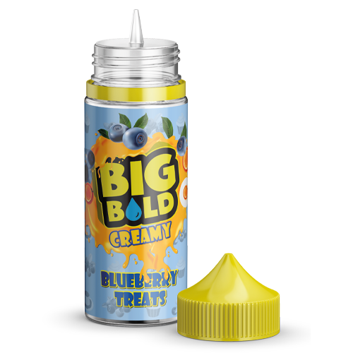 Big bold creamy, blueberry treats 100ml shortfill e-liquid available at dispergo vaping uk