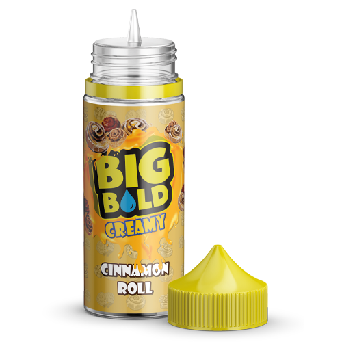 Big bold creamy, cinnamon roll 100ml shortfill e-liquid available at dispergo vaping uk