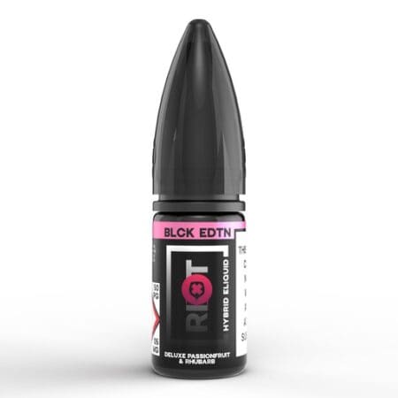 Riot hybrid 10ml salt deluxe passionfruit & rhubarb available at dispergo vaping uk