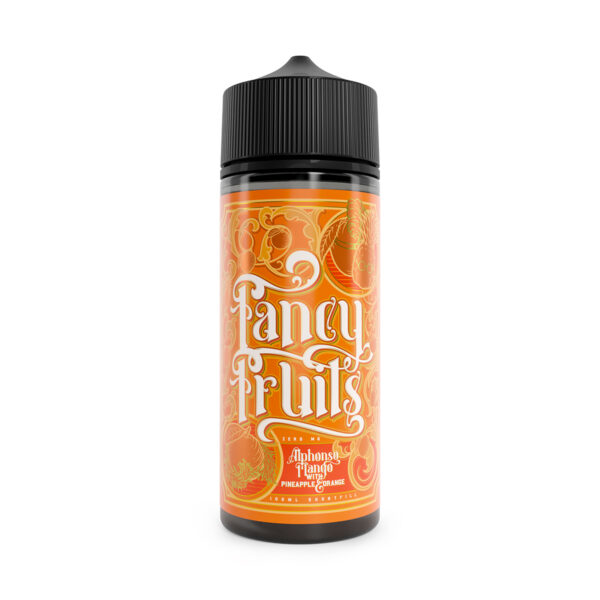 Fancy fruits alphonso mango with pineapple and orange 100ml shortfill, this range combines unique & delicious fruits together to create the fanciest e-liquid on the market
