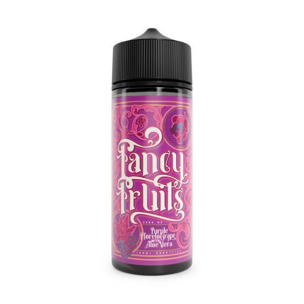 Fancy fruits purple morelo grape with aloe vera 100ml shortfill, this range combines unique & delicious fruits together to create the fanciest e-liquid on the market