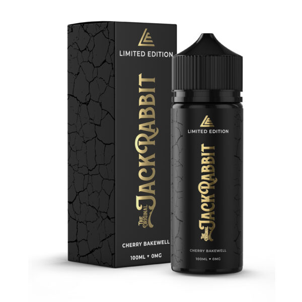 Limited edition, The original jack rabbit cherry bakewell 100ml e-liquid available at dispergo vaping uk the ultimate range by collaborating with some of vaping’s most reputable e-liquid brands