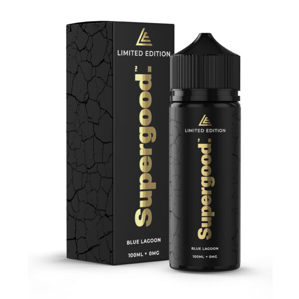 Limited edition, Supergood blue lagoon 100ml e-liquid available at dispergo vaping uk the ultimate range by collaborating with some of vaping’s most reputable e-liquid brands