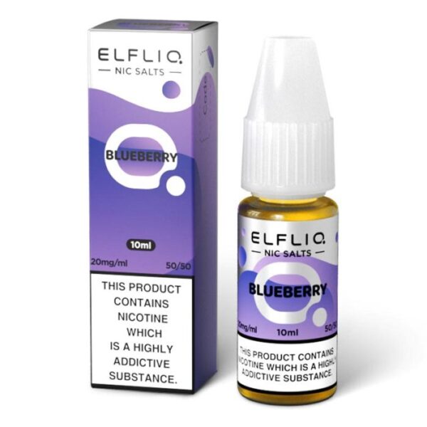 Elfliq Nic Salts 10ml 50/50 20mg Blueberry Available At Dispergo Vaping UK