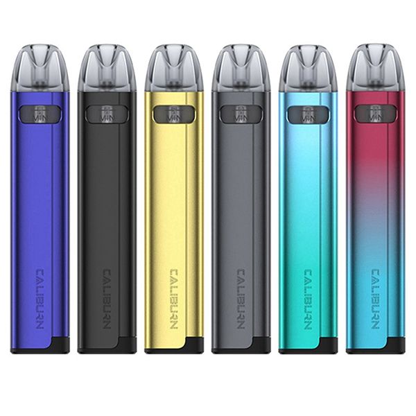 Available At Dispergo Vaping UK, The Caliburn A2S Pod Vape Kit In A Variety Of Colours