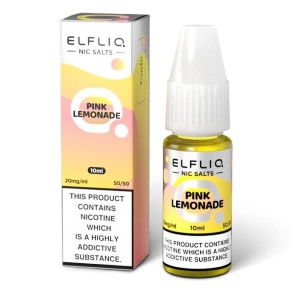 Elfliq Nic Salts 10ml 50/50 20mg Pink Lemonade Available At Dispergo Vaping UK