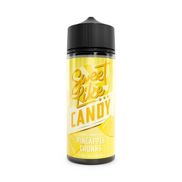 Sweet like candy pineapple chunks 100ml shortfill e-liquid available at dispergo vaping uk