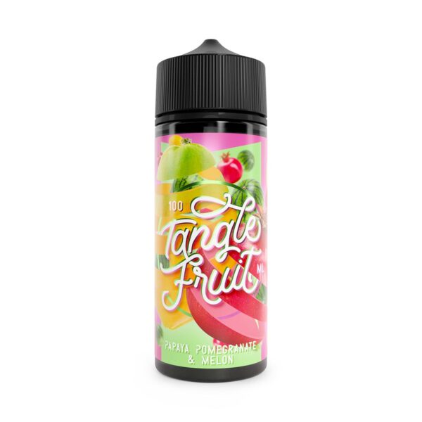 Tangle fruit 100ml shortfill e-liquid papaya pomegranate & melon available at dispergo vaping uk