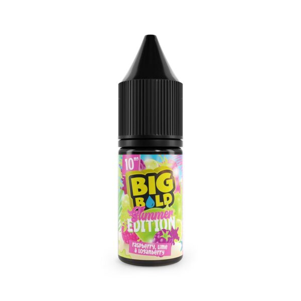 Big bold summer edition 10ml nic salts, raspberry, lime & loganberry available at dispergo vaping uk
