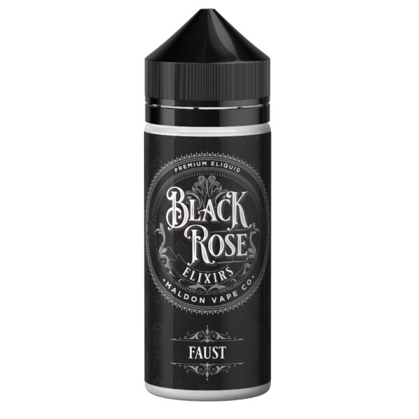 faust flavoured e-liquid 100ml bottle black rose elixirs