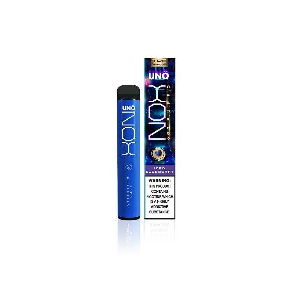 Uno nox disposable device 20mg iced blueberry available at dispergo vaping uk