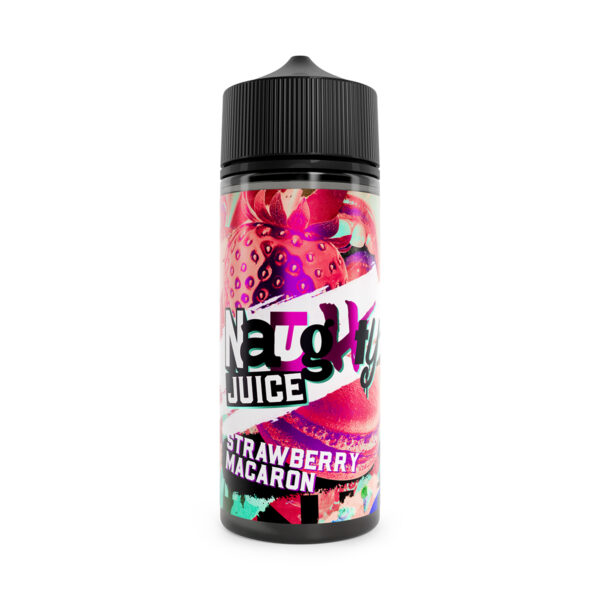 strawberry meringue flavoured e-liquid by naughty juice 100ml bottle
